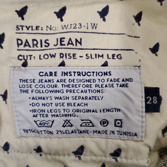 M.I.H. medium wash low rise slim leg jeans size 28 - Picture 4 of 9